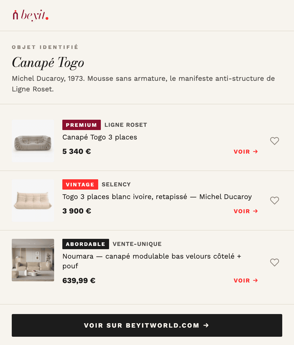 Togo — Michel Ducaroy · from 5,340 € to 639.99 €